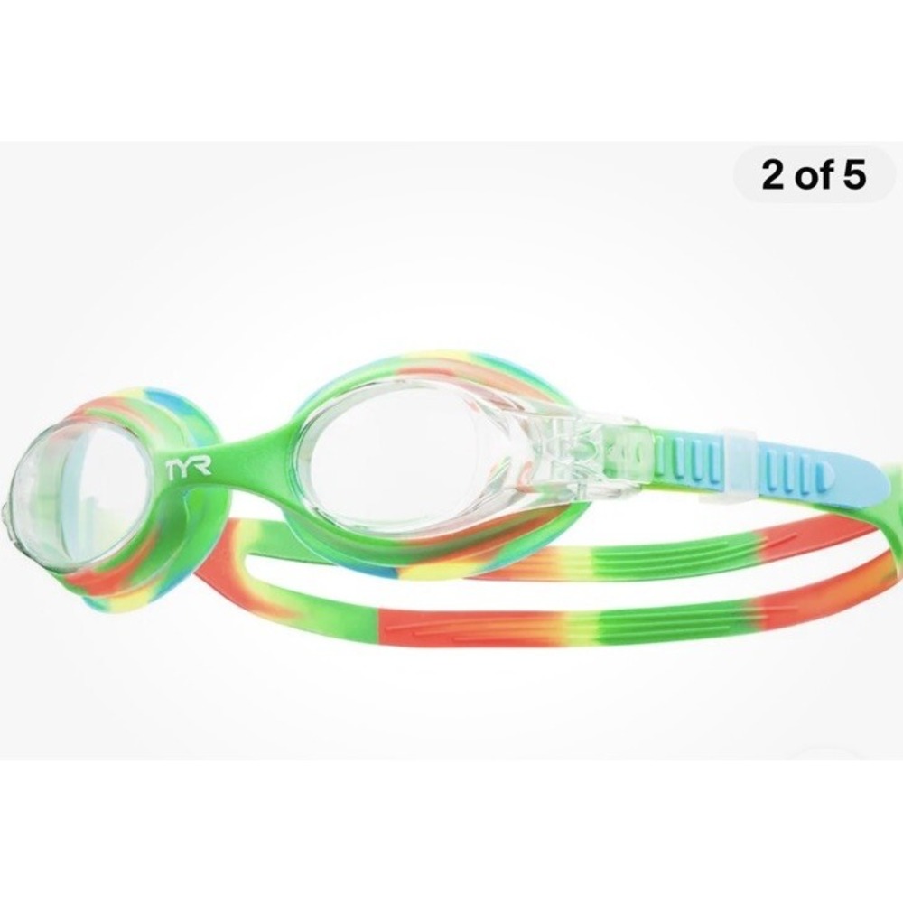 Swim Goggles TYR Kids' Youth TIE~DYE SWIMPLE Goggles Ages 3-10 New Swimming BxPP